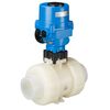 Ball valve Series: 21 Type: 3731EE PVDF/PTFE/FKM-F Full bore Electric operated ELA80 230V AC PN10 Plastic welded sleeve 110mm DN100
